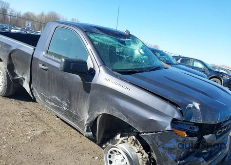 2024 Chevrolet Silverado 1500 4Wd Long Bed Wt из США, поврежденный, VIN 3GCNDAEDXRG317577